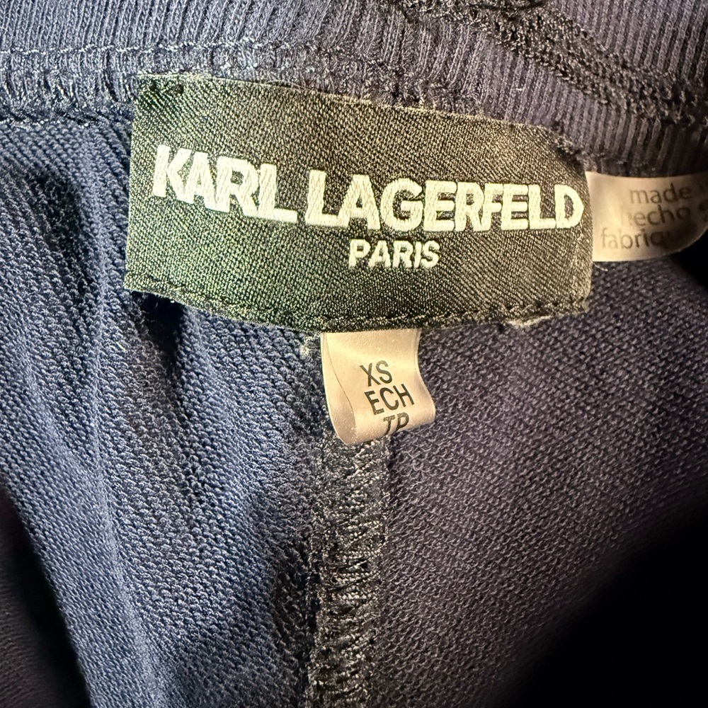 Karl Lagerfeld navy blue jogger top a size. Small bottoms are extra small. - Picture 4 of 4